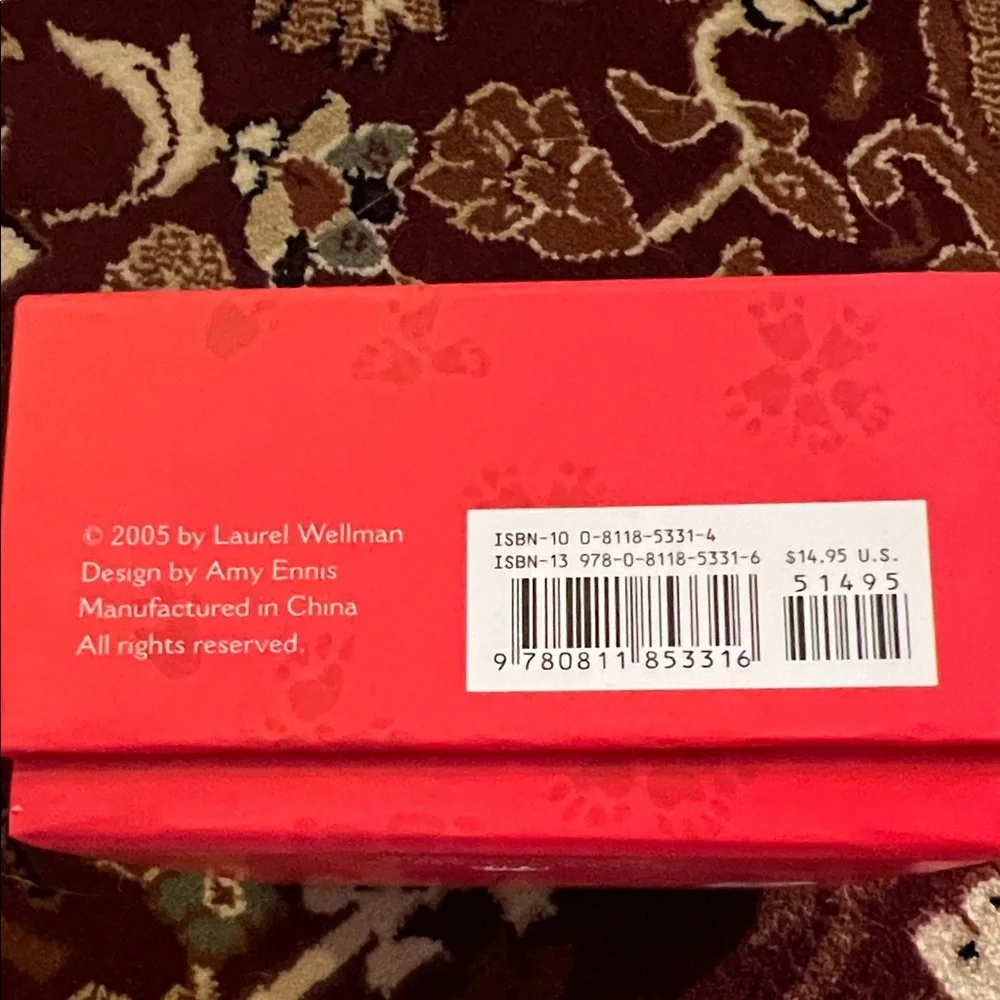 Lucky Cat Red Figurine with Book